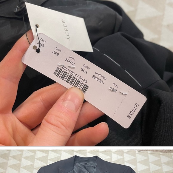 J crew Ludlow style slim fit tuxedo jacket Italian wool Gorgeous, note hole - Picture 2 of 7